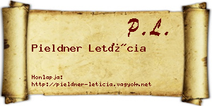 Pieldner Letícia névjegykártya